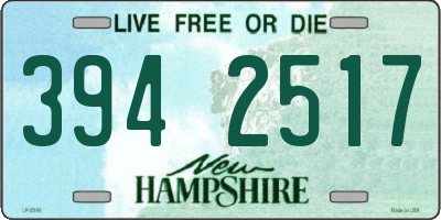 NH license plate 3942517