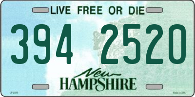NH license plate 3942520