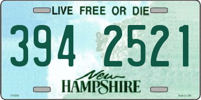 NH license plate 3942521