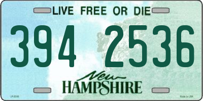 NH license plate 3942536