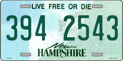 NH license plate 3942543
