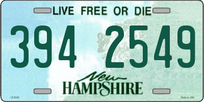 NH license plate 3942549