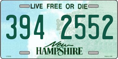 NH license plate 3942552