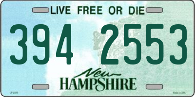 NH license plate 3942553