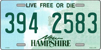 NH license plate 3942583