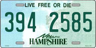 NH license plate 3942585