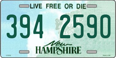 NH license plate 3942590