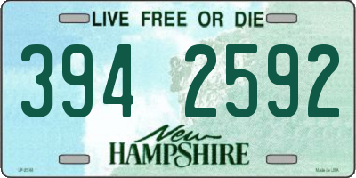 NH license plate 3942592