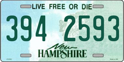 NH license plate 3942593