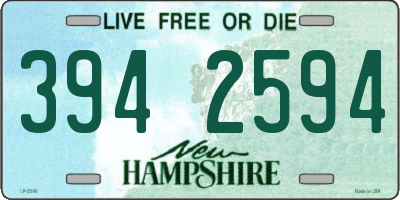 NH license plate 3942594
