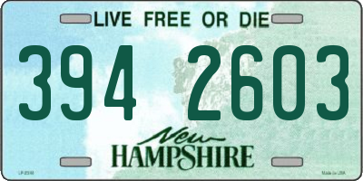 NH license plate 3942603
