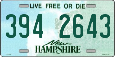NH license plate 3942643