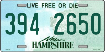 NH license plate 3942650