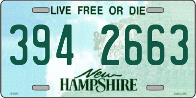 NH license plate 3942663