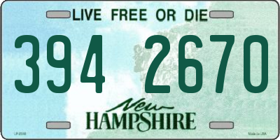 NH license plate 3942670