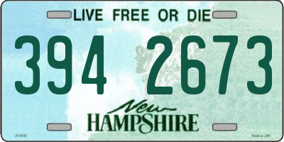 NH license plate 3942673