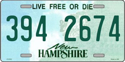 NH license plate 3942674