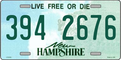 NH license plate 3942676