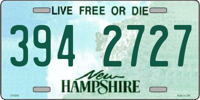 NH license plate 3942727