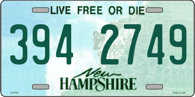 NH license plate 3942749