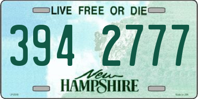 NH license plate 3942777
