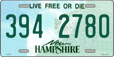 NH license plate 3942780