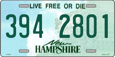 NH license plate 3942801