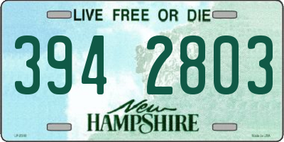 NH license plate 3942803