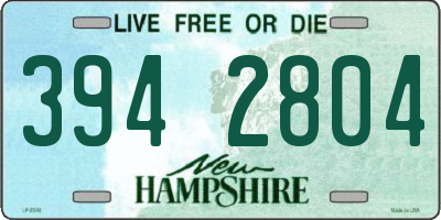 NH license plate 3942804