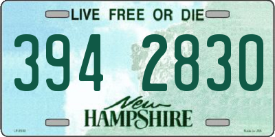 NH license plate 3942830