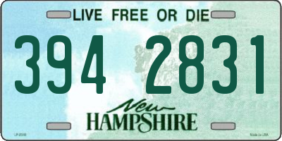 NH license plate 3942831