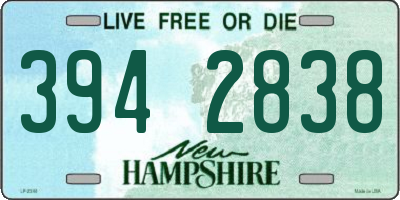 NH license plate 3942838