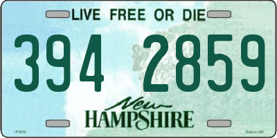 NH license plate 3942859