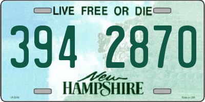 NH license plate 3942870