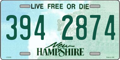 NH license plate 3942874