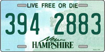 NH license plate 3942883