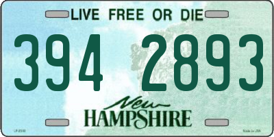 NH license plate 3942893
