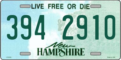 NH license plate 3942910