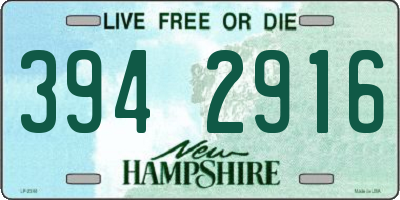 NH license plate 3942916