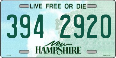 NH license plate 3942920