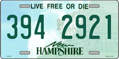 NH license plate 3942921