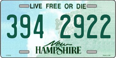 NH license plate 3942922