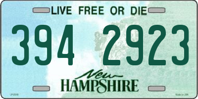 NH license plate 3942923