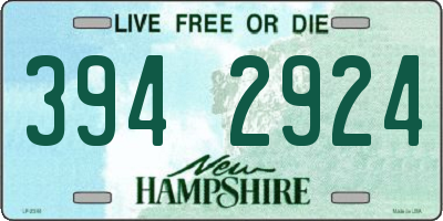 NH license plate 3942924