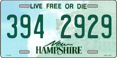 NH license plate 3942929