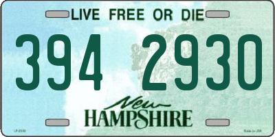 NH license plate 3942930