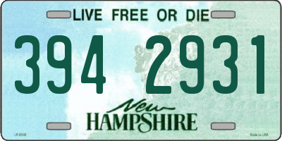 NH license plate 3942931