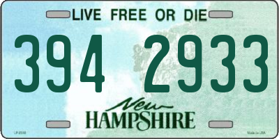 NH license plate 3942933