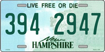 NH license plate 3942947