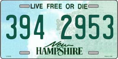 NH license plate 3942953